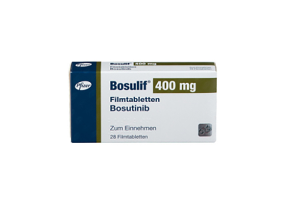 BOSULIF is used to treat: adults and children 1 year of age and older who have a certain type of leukemia called chronic phase (CP) Philadelphia chromosome-positive chronic myelogenous leukemia (Ph+ CML) who are newly diagnosed Manufacturer: Pfizer