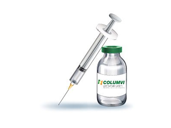COLUMVI (glofitamab-gxbm) is used to treat adults with certain types of diffuse large B-cell lymphoma (DLBCL) or large B-cell lymphoma (LBCL) that relapsed or refractory, and who have received 2 or more prior treatments. Manufacturer: Genentech