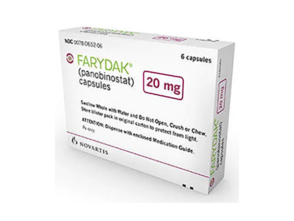 FARYDAK is a prescription medicine used, in combination with bortezomib and dexamethasone, to treat people with a type of cancer called multiple myeloma after at least 2 other types of treatment have been tried. Manufacturer: Novartis