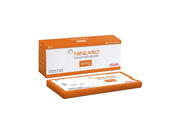 NINLARO(ixazomib) is used to treat multiple myeloma in combination with the medicines (lenalidomide) and dexamethasone, in people who have received at least one prior treatment for their multiple myeloma. Manufacturer: Takeda