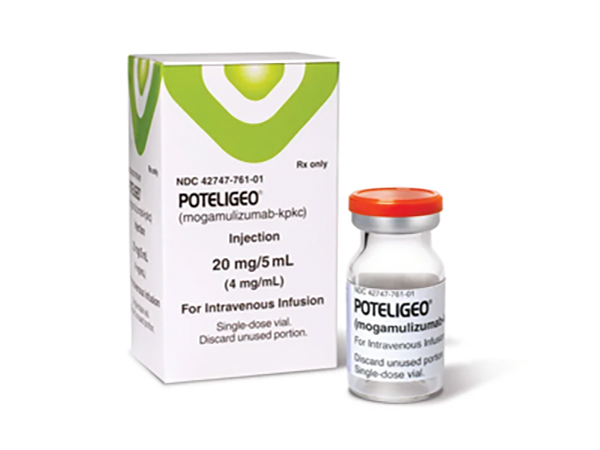 POTELIGEO(Mogamulizumab) is used to treat Mycosis Fungoides (MF) or Sézary syndrome (SS) in adults who have tried at least one prior medicine (taken by mouth or injection) that did not work or on relapse. Manufacturer: Kyowa Kirin