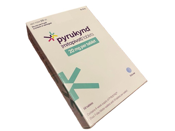It is used to treat hemolytic anemia (a blood disorder that occurs when red blood cells are destroyed faster than they can be made in the body) in people with pyruvate kinase deficiency.