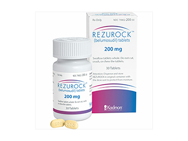 REZUROCK® (belumosudil) is used to treat adults and children 12 years of age and older with chronic graft-versus-host disease (chronic GVHD) after you have received at least 2 prior treatments (systemic therapy) and they did not work. Manufacturer: Kadmon Pharmaceuticals, LLC, a Sanofi company