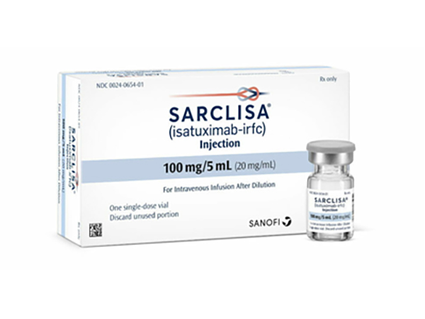 Sarclisa(isatuximab-irfc) is used to treat adults with multiple myeloma who already treated with at least two therapies that included lenalidomide and a proteasome inhibitor. Manufacturer: Sanofi