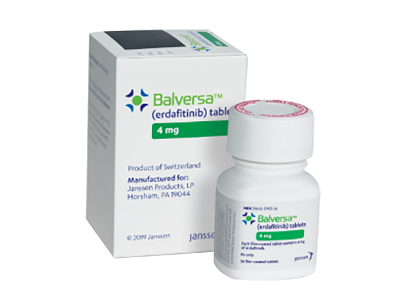 BALVERSA® is a prescription medicine used to treat adults with bladder cancer (urothelial cancer) that has spread or cannot be removed by surgery: which has a certain type of abnormal FGFR gene Manufacturer: Janssen Biotech, Inc. Horsham, PA
