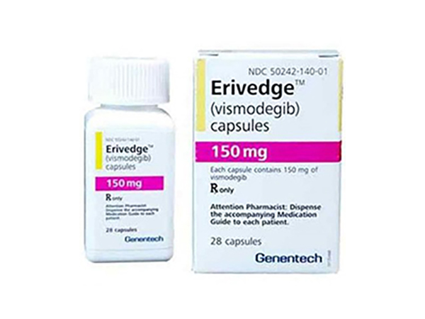 Erivedge® (vismodegib) capsule is a prescription medicine used to treat adults with a type of skin cancer, called basal cell carcinoma, that has spread to other parts of the body or that has come back after surgery or which cannot be treated with surgery or radiation. Manufacturer : Genentech