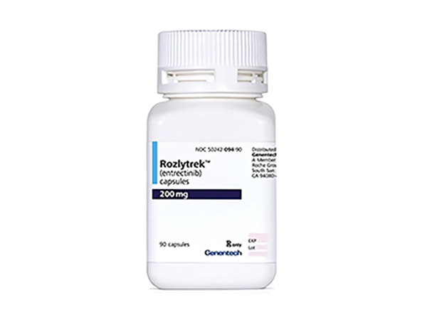 ROZLYTREK is a prescription medicine used to treat: Adults with non-small cell lung cancer (NSCLC) that has spread to other parts of the body and is caused by an abnormal ROS1 gene. Manufacturer: Genentech Inc.