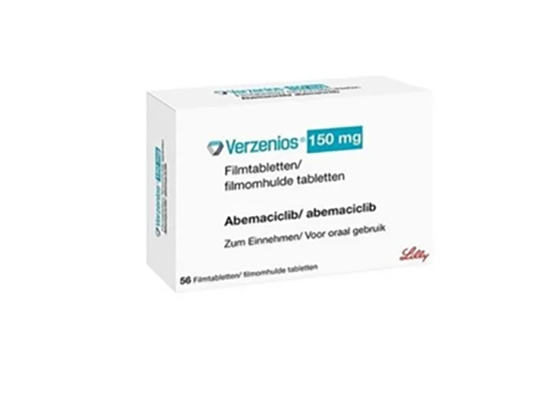 Verzenio (abemaciclib) is a prescription medicine used in combination with other cancer treatments to treat certain patients with HR-positive, HER2-negative breast cancer. It is used in adults when the cancer has progressed or has spread to other parts of the body (metastatic) after other treatments have failed. Abemaciclib belongs to a class of medications called kinase inhibitors. Manufacturer:Lilly USA