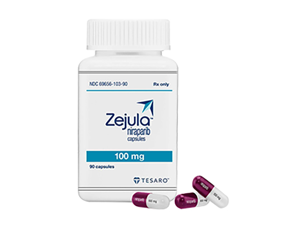 ZEJULA(Niraparib) is indicated for the maintenance treatment of adult patients with advanced or recurrent epithelial ovarian, fallopian tube, or primary peritoneal cancer who are in complete or partial response to first-line platinum-based chemotherapy. Manufacturer: GSK